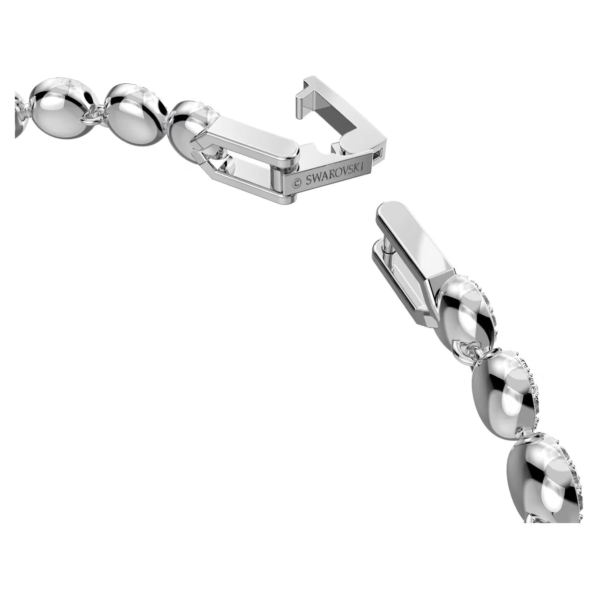 Swarovski Una/Angelic Tennis bracelet Round cut, Small, White, Rhodium plated - 5071173