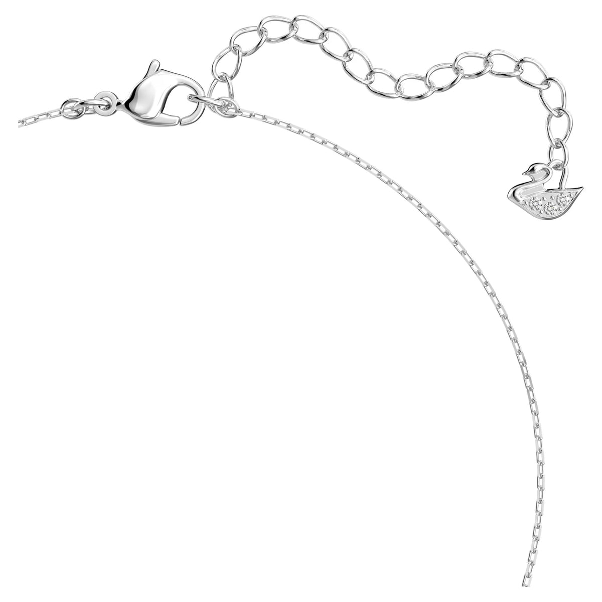 Swarovski Attract Trilogy pendant Round cut, White, Rhodium plated - 5414970