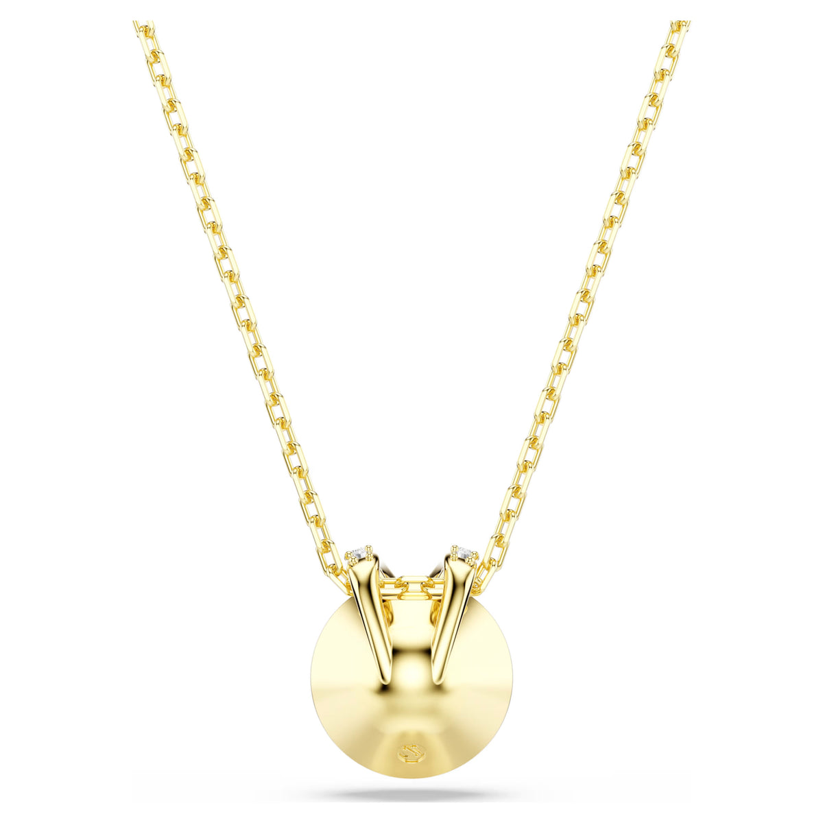 Swarovski Bella V pendant, Round cut, Green, Gold-tone plated 5735387
