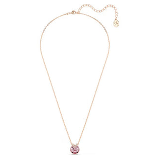 Swarovski Bella V pendant, Round cut, Pink, Rose gold-tone plated 5662088 Discontinued