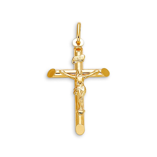 10K Yellow Gold Crucifix Cross Charm