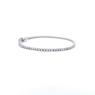 Brazalete de tenis de diamantes cultivados en laboratorio de oro blanco de 14 quilates de 2,00 quilates