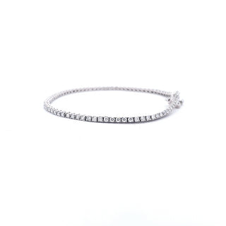 Brazalete de tenis de diamantes cultivados en laboratorio de oro blanco de 14 quilates de 2,00 quilates