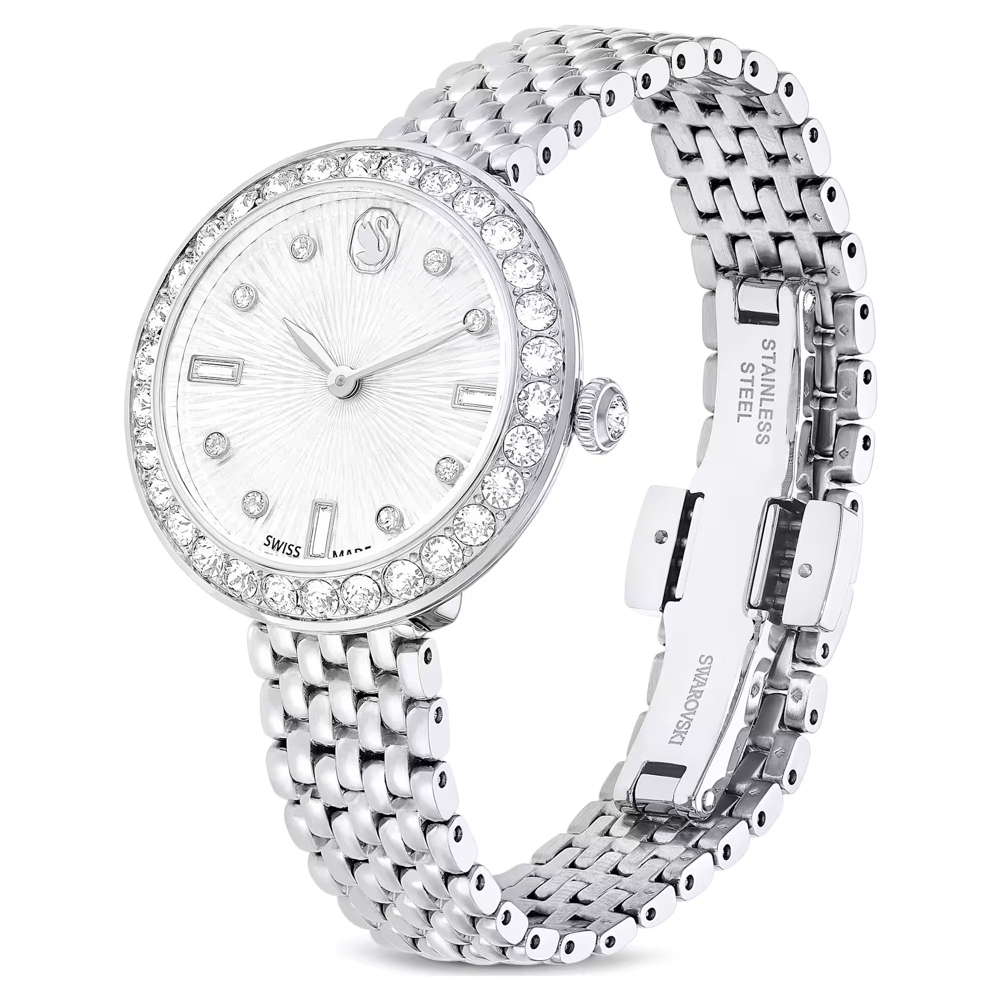Swarovski Certa watch, Swiss Made, Metal bracelet, Silver tone, Stainless steel 5673022