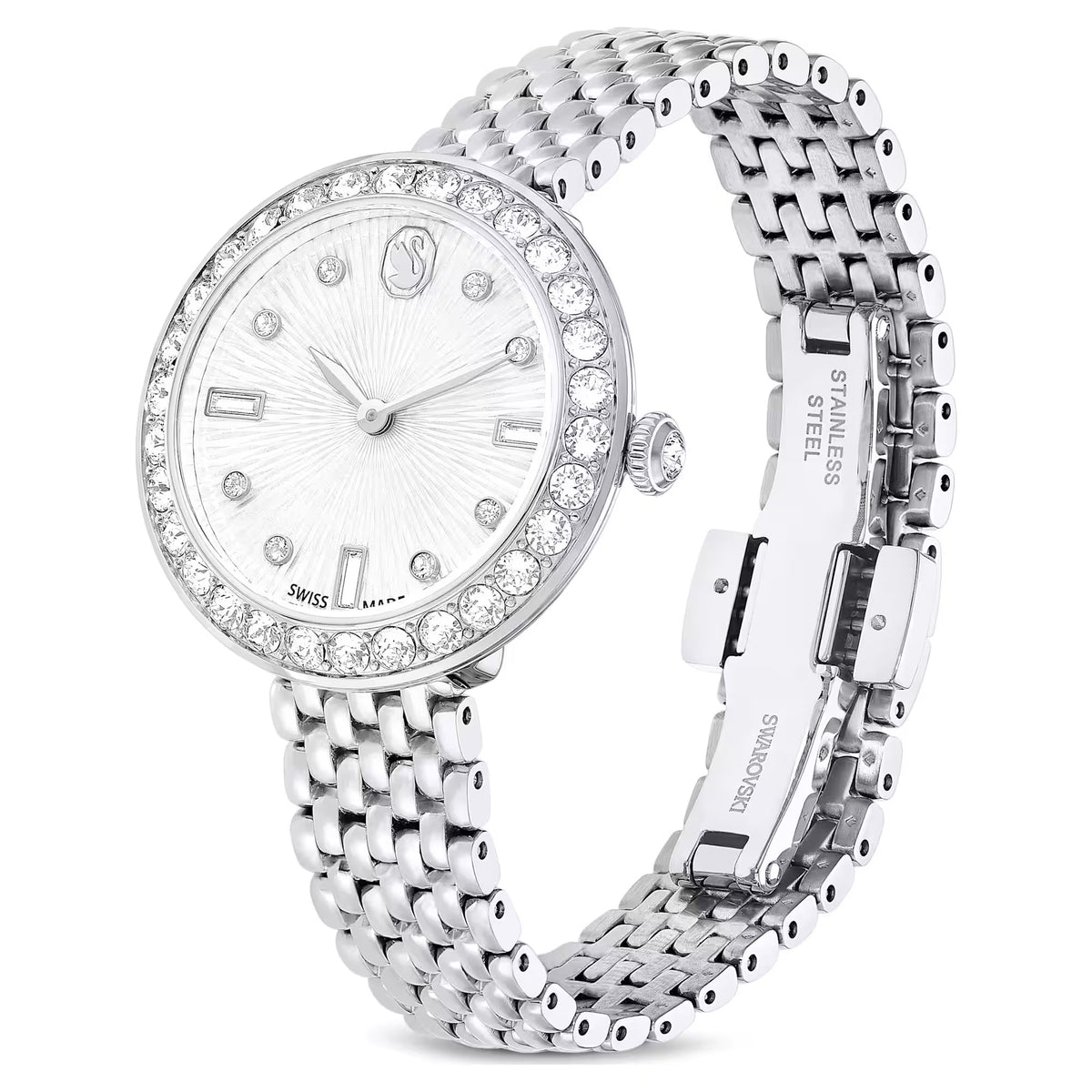 Swarovski Certa watch, Swiss Made, Metal bracelet, Silver tone, Stainless steel 5673022