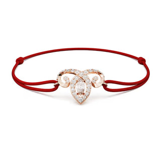 Swarovski Chinese Zodiac bracelet Mixed cuts, Red, 18K rose gold finish 5753324