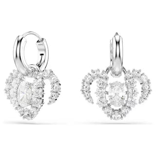Swarovski Chinese Zodiac drop earrings Mixed cuts, White, Rhodium plated 5753325