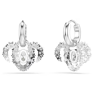 Swarovski Chinese Zodiac drop earrings Mixed cuts, White, Rhodium plated 5753325