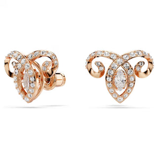 Swarovski Chinese Zodiac stud earrings Mixed cuts, White, 18K rose gold finish 5753326
