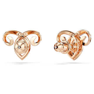 Swarovski Chinese Zodiac stud earrings Mixed cuts, White, 18K rose gold finish 5753326