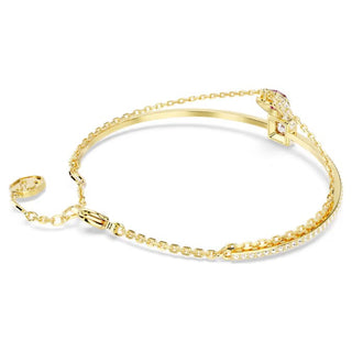 Swarovski - Brazalete Chroma, Corazón, Rojo, Baño tono oro - 5683835