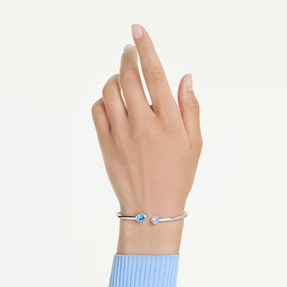 Swarovski Chroma bangle Mixed cuts, Multicoloured, Rhodium plated 5741780