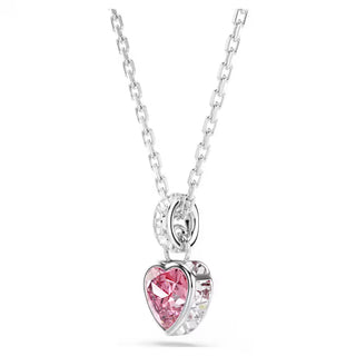 Swarovski Chroma pendant, Mixed cuts, Pink, Rhodium plated 5757789