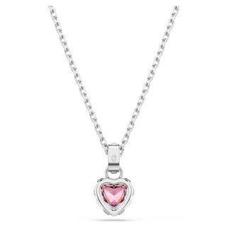 Swarovski Chroma pendant, Mixed cuts, Pink, Rhodium plated 5757789