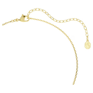 Swarovski Chroma pendant, Pear cut, Blue, 18K gold finish 5757786