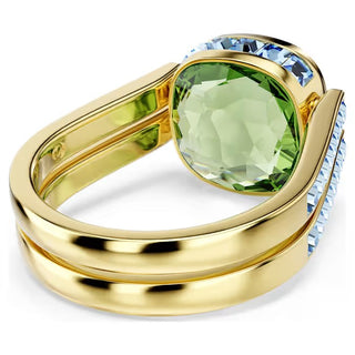 Swarovski - Chroma ring, Cushion cut, Multicolored, Gold-tone plated - 5692500