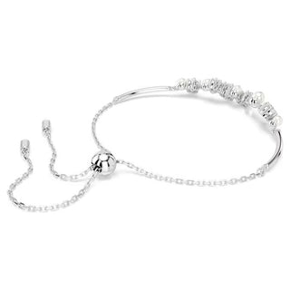 Swarovski - Constella bangle, Crystal pearl, Round cuts, White, Rhodium plated 5705618