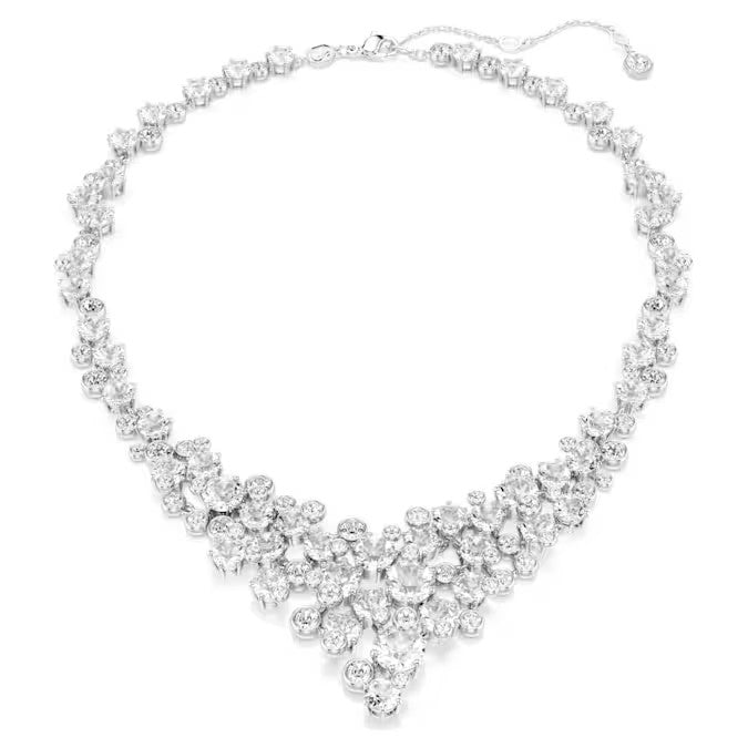 Constella necklace Mixed cuts, Clasp, White, Rhodium plated 5732249