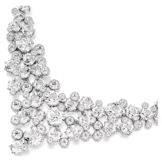 Constella necklace Mixed cuts, Clasp, White, Rhodium plated 5732249