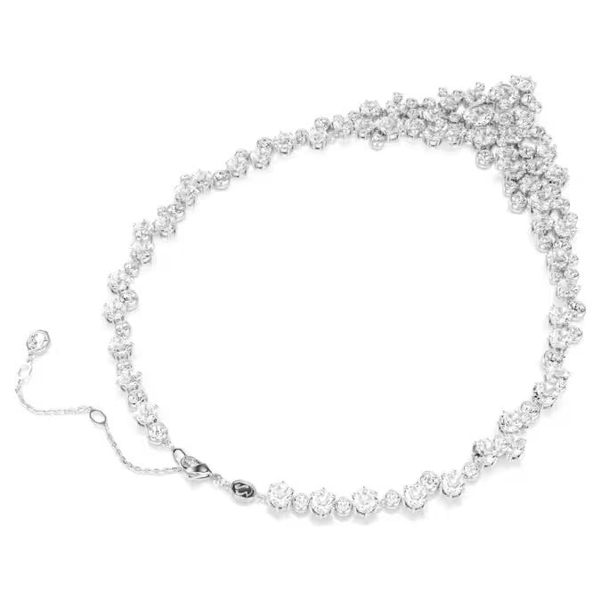 Constella necklace Mixed cuts, Clasp, White, Rhodium plated 5732249