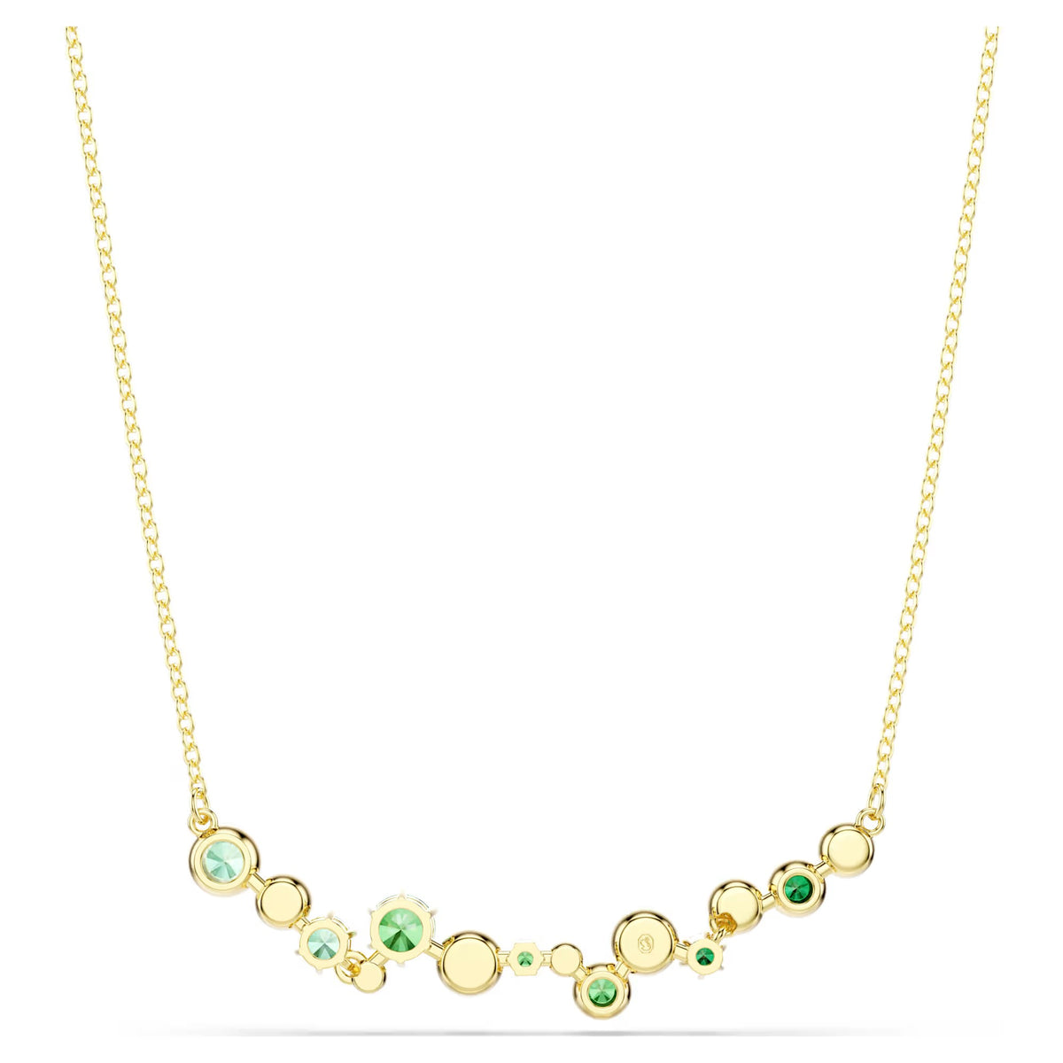 Swarovski Constella necklace Mixed cuts, Green, Gold-tone plated 5732247