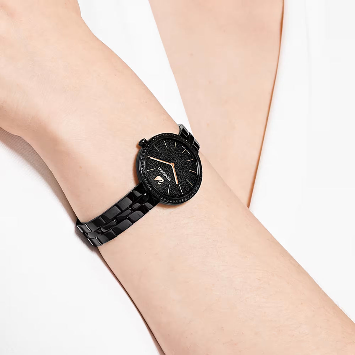 Swarovski - Cosmopolitan watch, Swiss Made, Metal bracelet, Black, Black finish 5547646