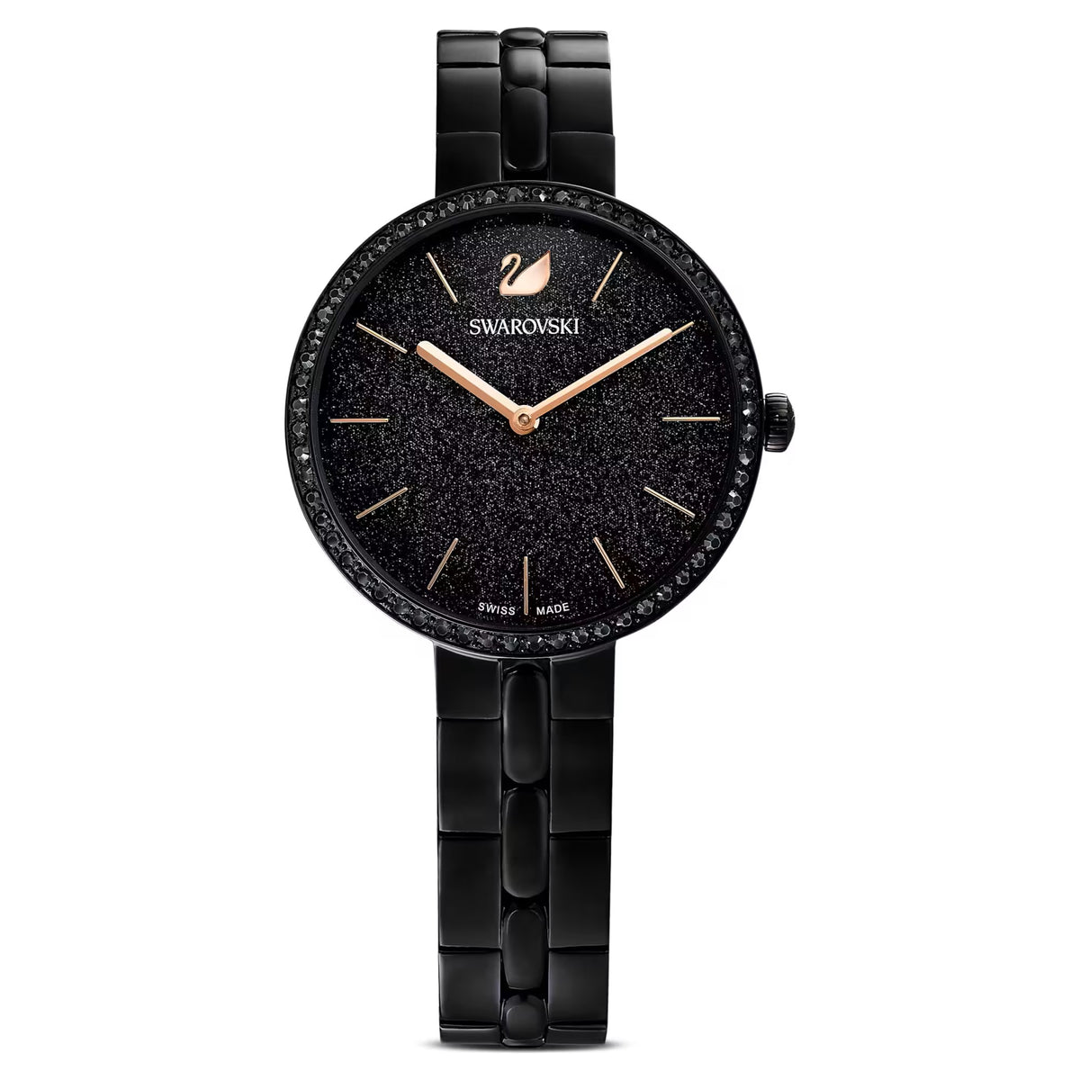 Swarovski - Cosmopolitan watch, Swiss Made, Metal bracelet, Black, Black finish 5547646