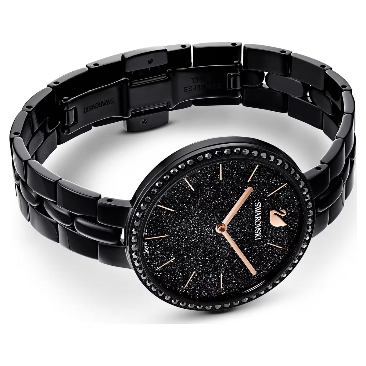 Swarovski - Cosmopolitan watch, Swiss Made, Metal bracelet, Black, Black finish 5547646