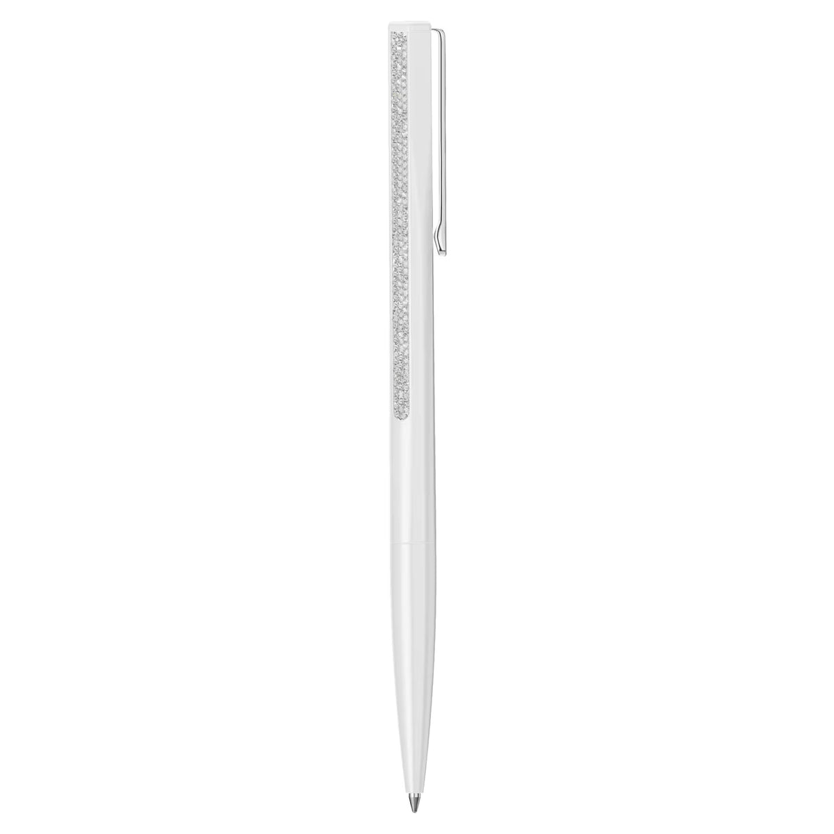 Swarovski Crystal Shimmer ballpoint pen, White lacquered, Chrome plated 5678183