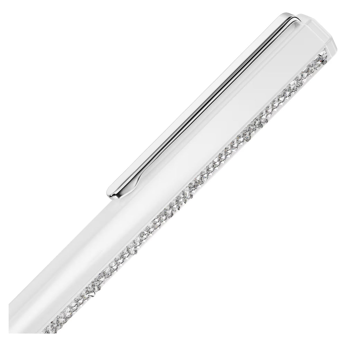 Swarovski Crystal Shimmer ballpoint pen, White lacquered, Chrome plated 5678183