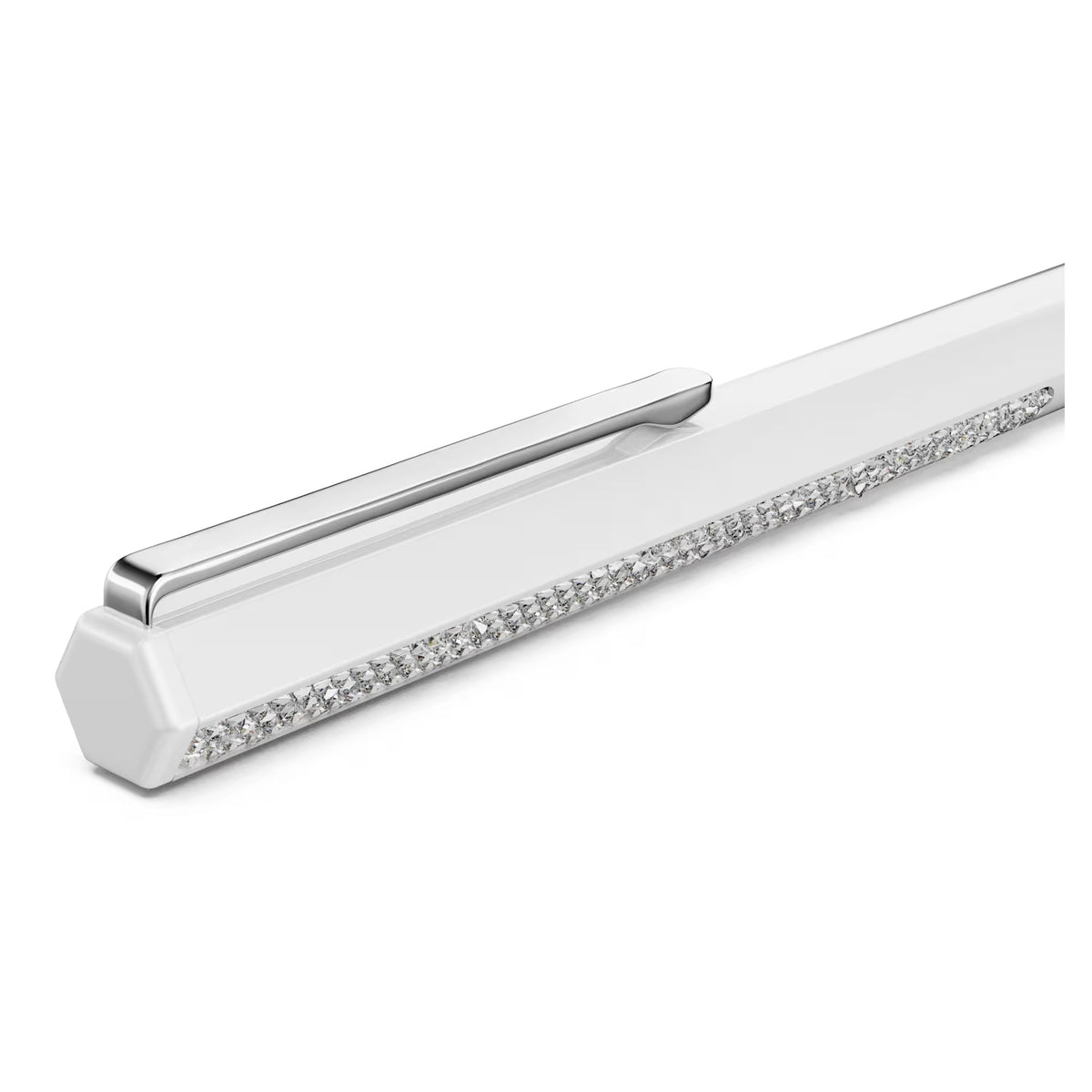 Swarovski Crystal Shimmer ballpoint pen, White lacquered, Chrome plated 5678183