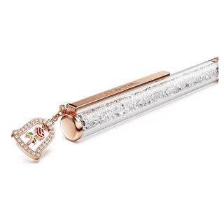 Swarovski Crystalline ballpoint pen, Bell, Red lacquered, Rose gold-tone plated 5754639