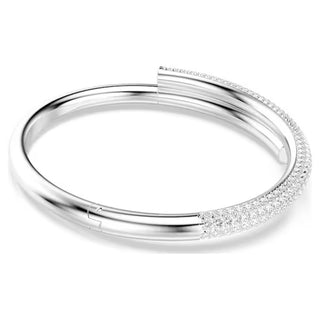Swarovski - Dextera bangle, Magnetic closure, White, Rhodium plated - 5670252