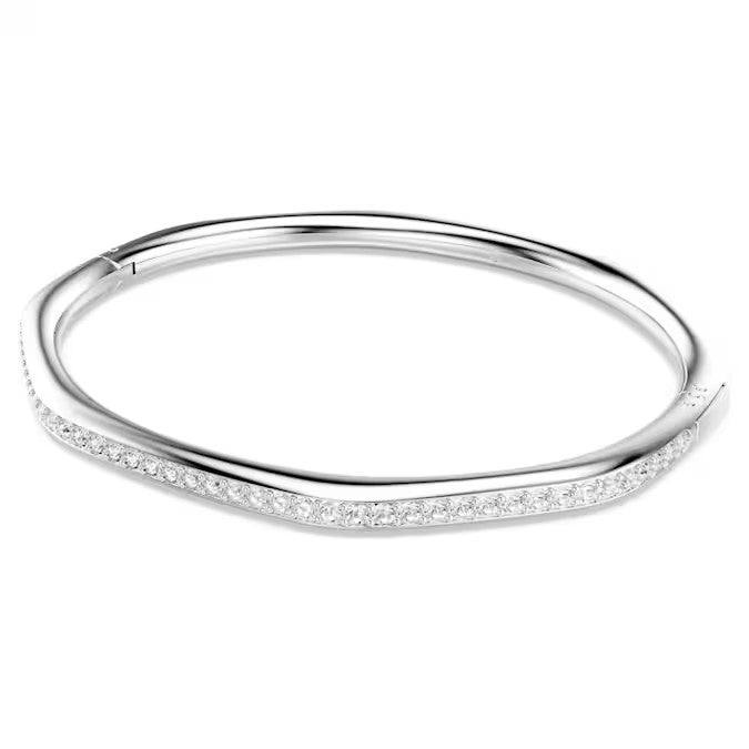 Swarovski Dextera bangle, Octagon shape, Round cut, White, Rhodium plated 5725222