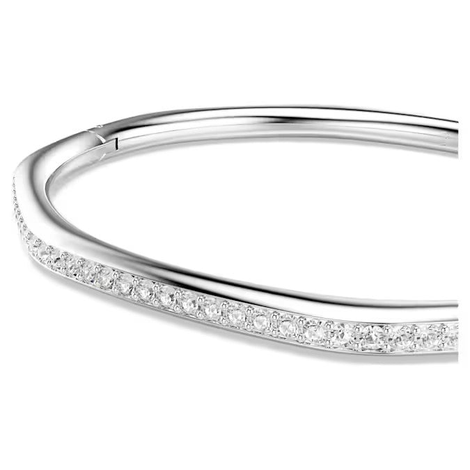 Swarovski Dextera bangle, Octagon shape, Round cut, White, Rhodium plated 5725222