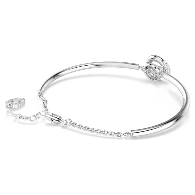 Swarovski Dextera bangle Round cut, White, Rhodium plated 5733399