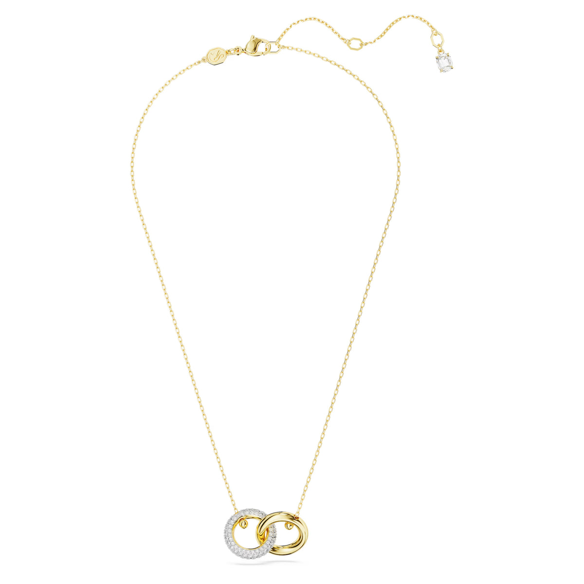 Swarovski - Dextera pendant, Interlocking loop, White, Gold-tone plated - 5668820