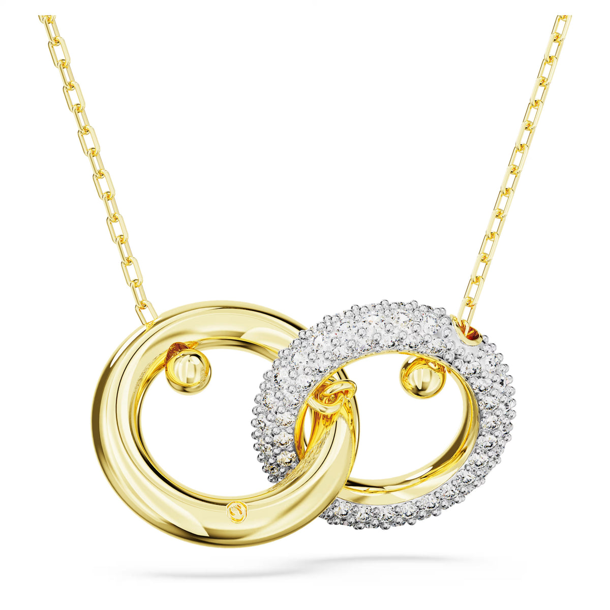 Swarovski - Dextera pendant, Interlocking loop, White, Gold-tone plated - 5668820