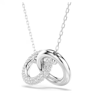 Colgante Swarovski Dextera, Lazo entrelazado, Blanco, Baño de rodio - 5670251 