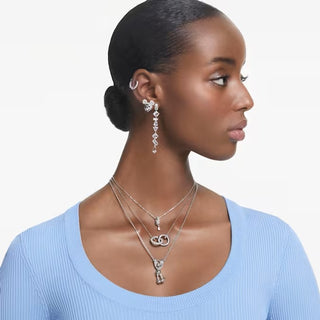 Colgante Swarovski Dextera, Lazo entrelazado, Blanco, Baño de rodio - 5670251 