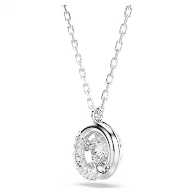 Swarovski Dextera pendant Round cut, White, Rhodium plated 5733400
