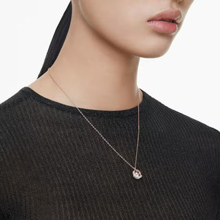 Swarovski - Dextera pendant, Round cut, White, Rose gold-tone plated - 5692257