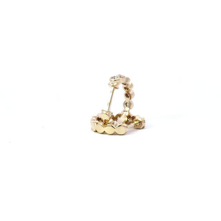 Aretes Huggie / tipo argolla con diamantes de 0,19 quilates en oro amarillo de 14 quilates