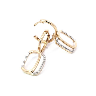 Aretes de diamantes de 0,18 quilates en oro amarillo de 14 quilates