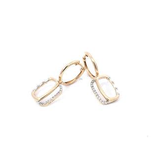 Aretes de diamantes de 0,18 quilates en oro amarillo de 14 quilates