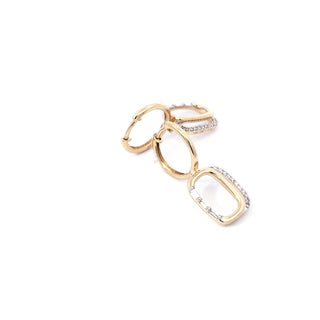 Aretes de diamantes de 0,18 quilates en oro amarillo de 14 quilates