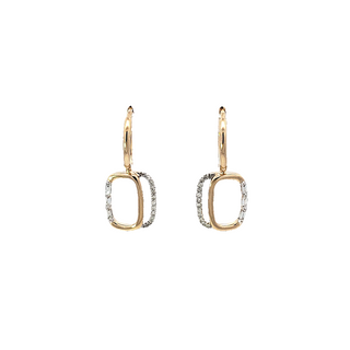 Aretes de diamantes de 0,18 quilates en oro amarillo de 14 quilates