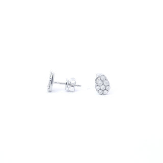 SEGUIMIENTO - Aretes de diamantes de 0,17 quilates en oro blanco de 14 quilates