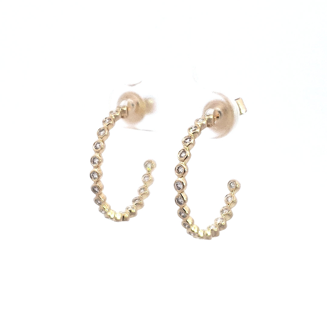 14K Yellow Gold 0.35 cttw Diamond Earrings