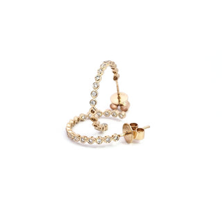 Aretes de diamantes de 0,35 quilates en oro amarillo de 14 quilates